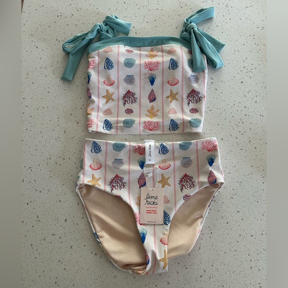LIME RICKI SEASHELL SET SWIMSUIT - Picture 1 of 3